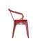 Emma and Oliver Alva Metal Indoor-Outdoor Stacking Chair with Vertical Slat Back, Arms and All-Weather Polystyrene Seat